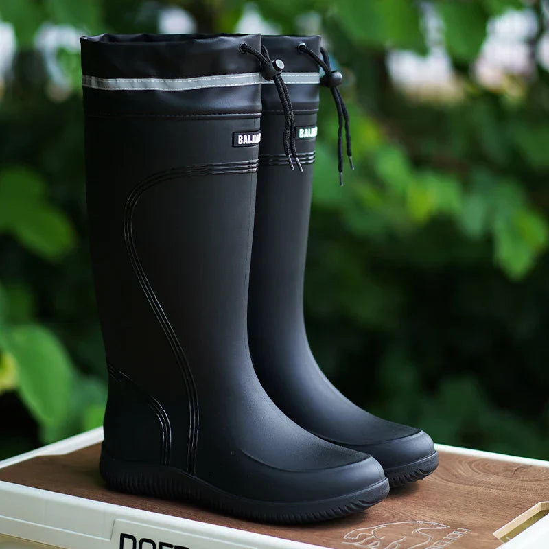 Waterproof Rubber Rain Boots Slip Resistant Sole