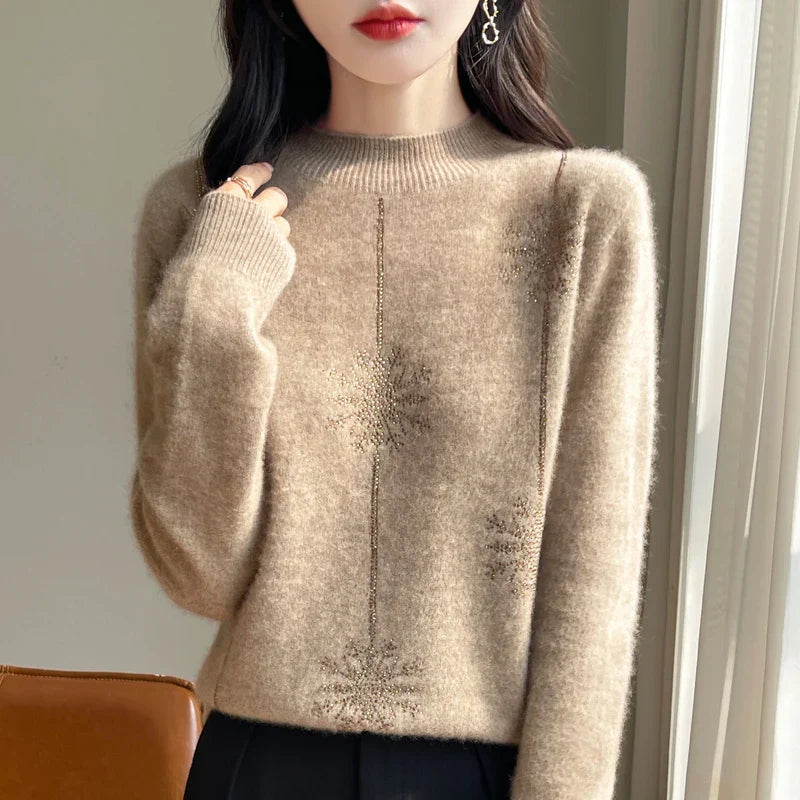 Women's Heavyweight Knit Mock Neck Sweater