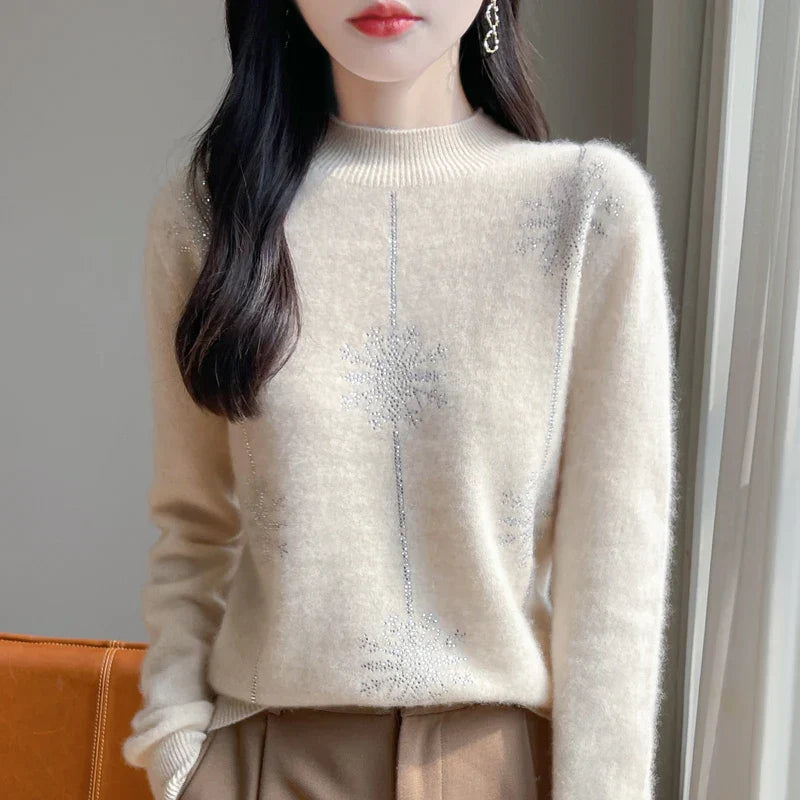 Women's Heavyweight Knit Mock Neck Sweater