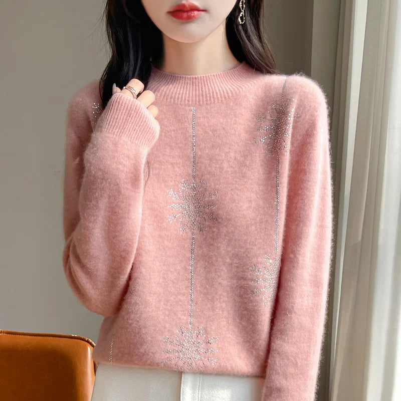 Women's Heavyweight Knit Mock Neck Sweater