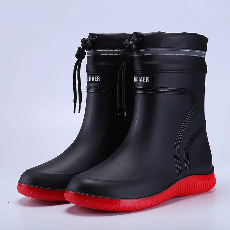 Waterproof Rubber Rain Boots Slip Resistant Sole