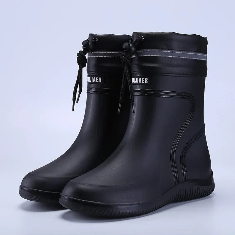 Waterproof Rubber Rain Boots Slip Resistant Sole