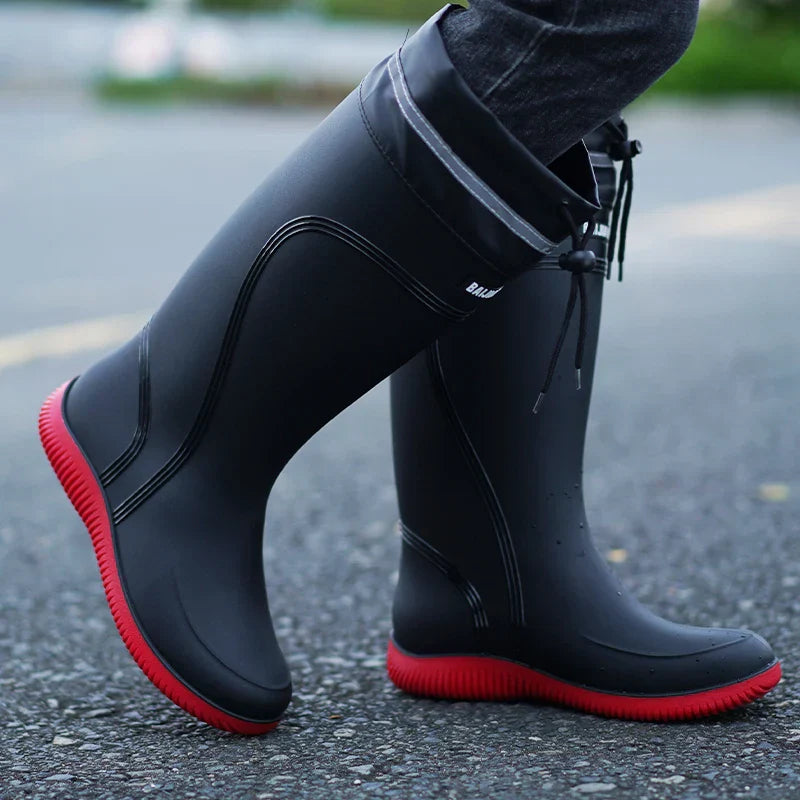 Waterproof Rubber Rain Boots Slip Resistant Sole