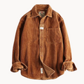Corduroy Cotton Overshirt Reinforced Seams Button Front